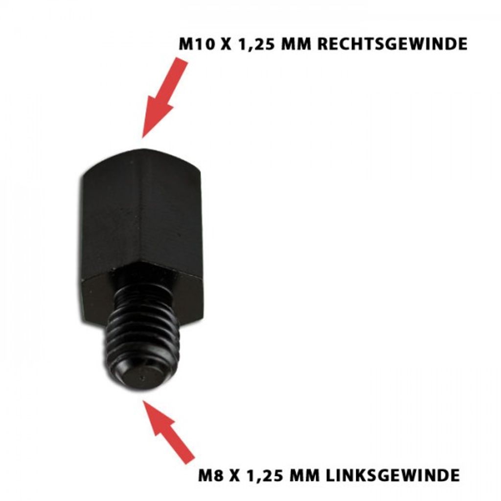 Spiegeladapter M10-R IN / M8-L OUT