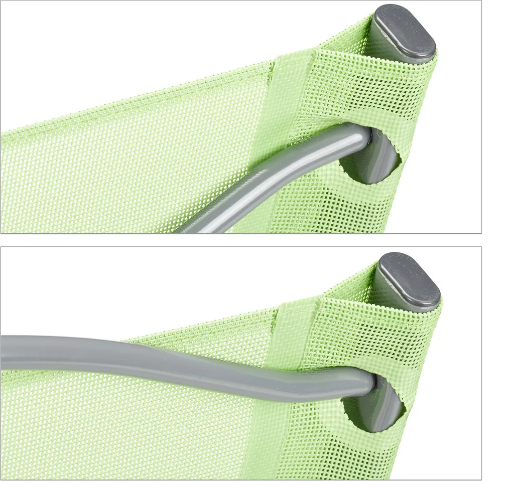 Chaise de jardin pliante Relaxdays robuste et compacte coloris vert x2 - 7