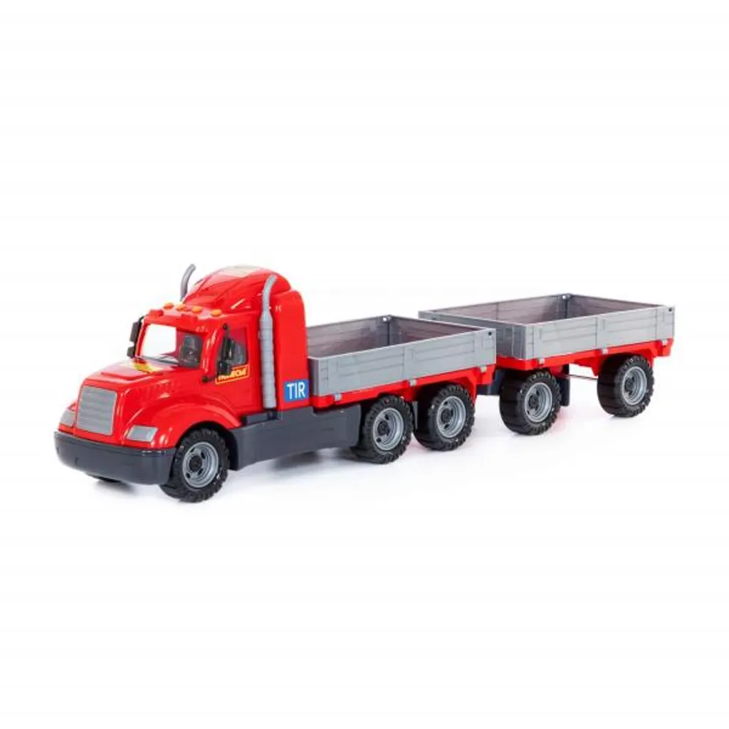 Polesie 55538 Majka Wagon Couvert avec Ridelles et Remorque de Jeu