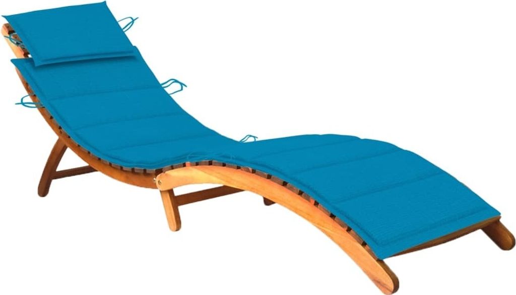 Cloris Designermöbel Sonnenliege mit Auflage Akazie Massivholz 2024 Neu