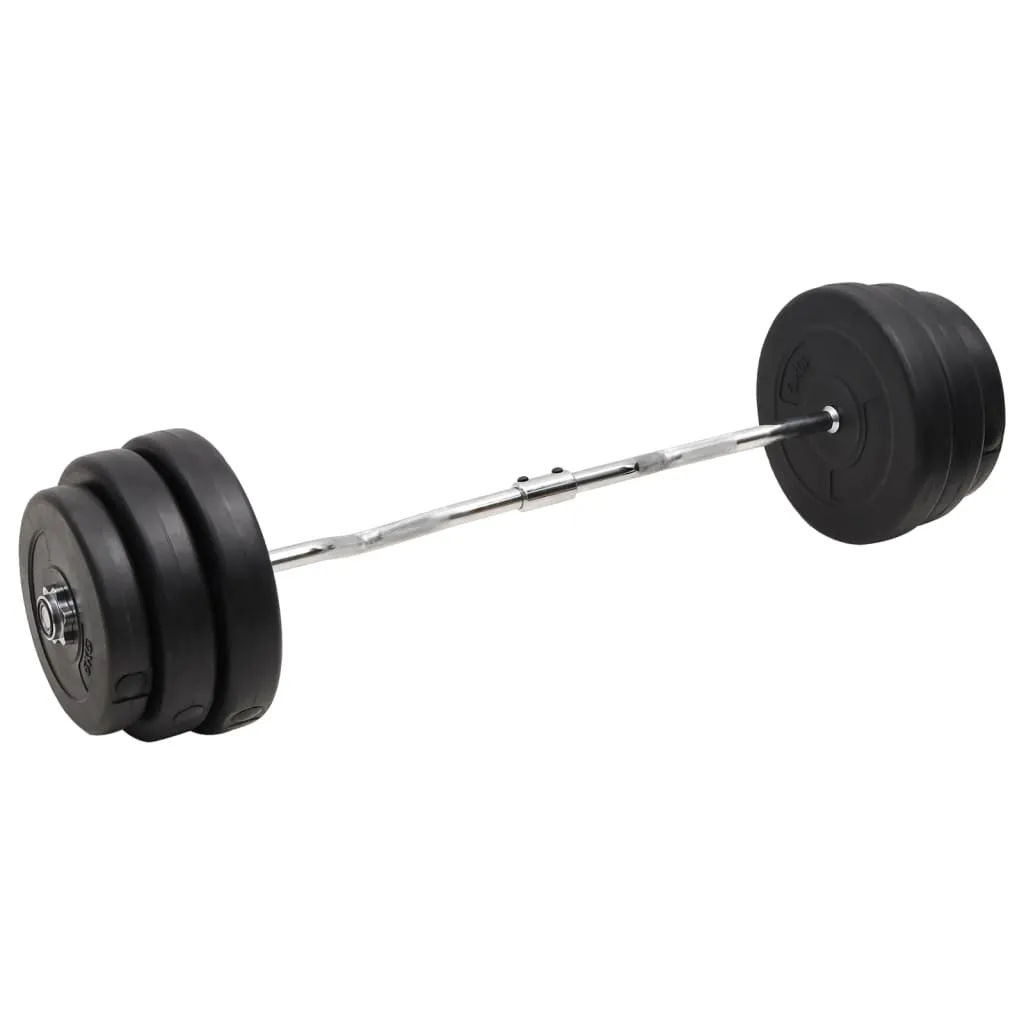 Barre de curl avec disques 90 kg haltères pour éviter douleur poignet