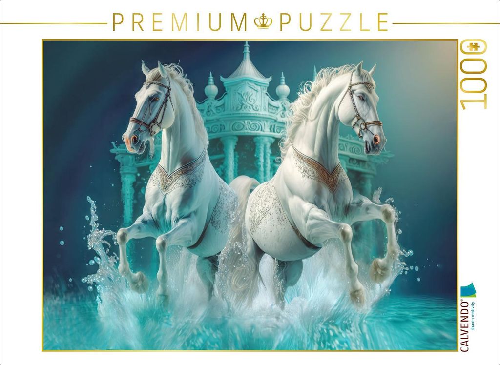 CALVENDO Puzzle Elegante Pferde | 1000 Teile Lege-Größe 64x48cm Foto-Puzzle für glückliche Stunden