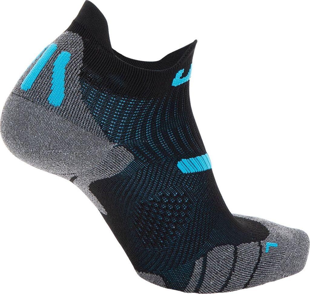 Uyn Man Run 2In Socks Black/Turquoise Black/Turquoise 36-38