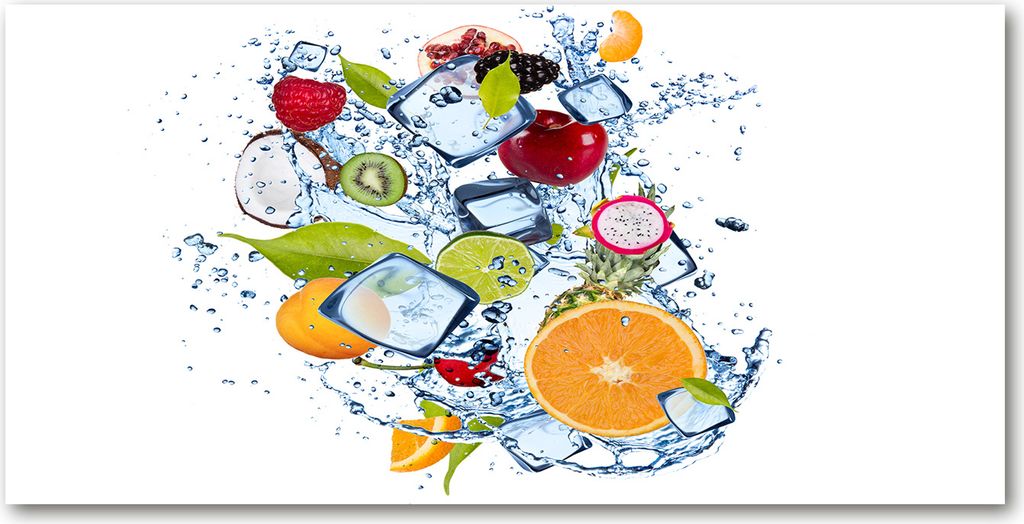 Tulup Leinwandbild -100x50 cm - Wandkunst - Drucke auf Leinwand - Leinwanddruck - Essen & Getränke - Mehrfarbig - Frucht Eis