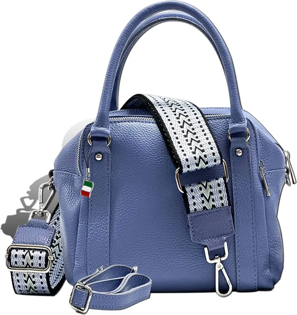 Borsa City Blu Florence in Pelle D2OTF822H - Vera Pelle Made in Italy