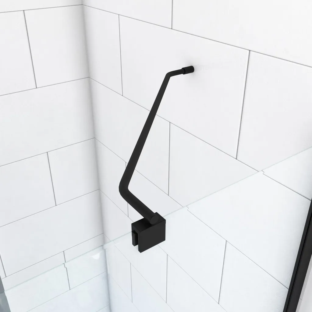 Solution de fixation d'angle noire pour stabiliser une douche italienne - 2