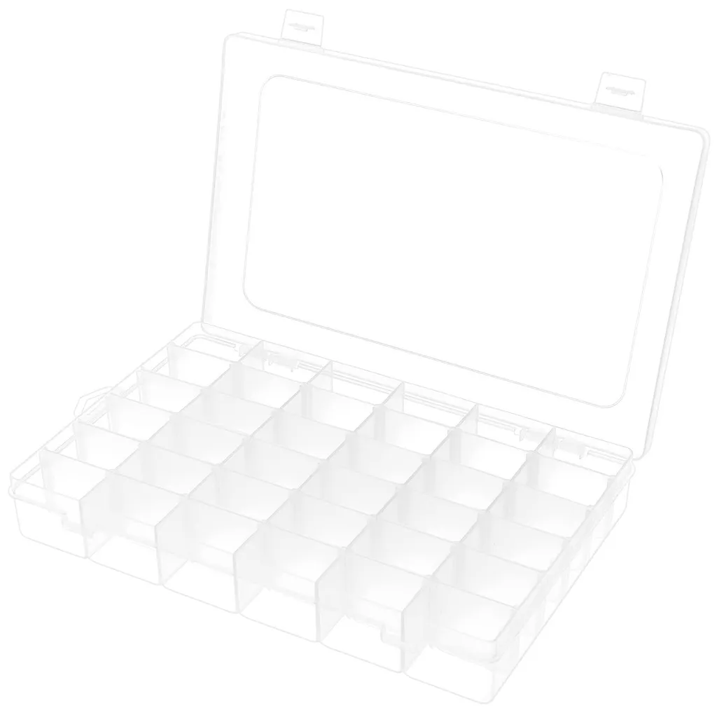 Rangement pour perles Lego et bijoux avec 36 cases transparentes