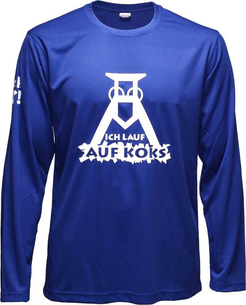 Ich lauf auf Koks Longsleeve für Männers |AKLSMRB| ROYAL BLUE, Größe:S