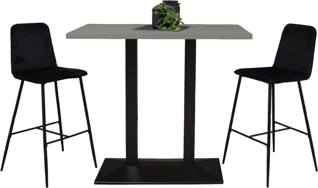 Tresentisch Electra 120x70x106 schwarz matt/Pinie green matt lack 14672