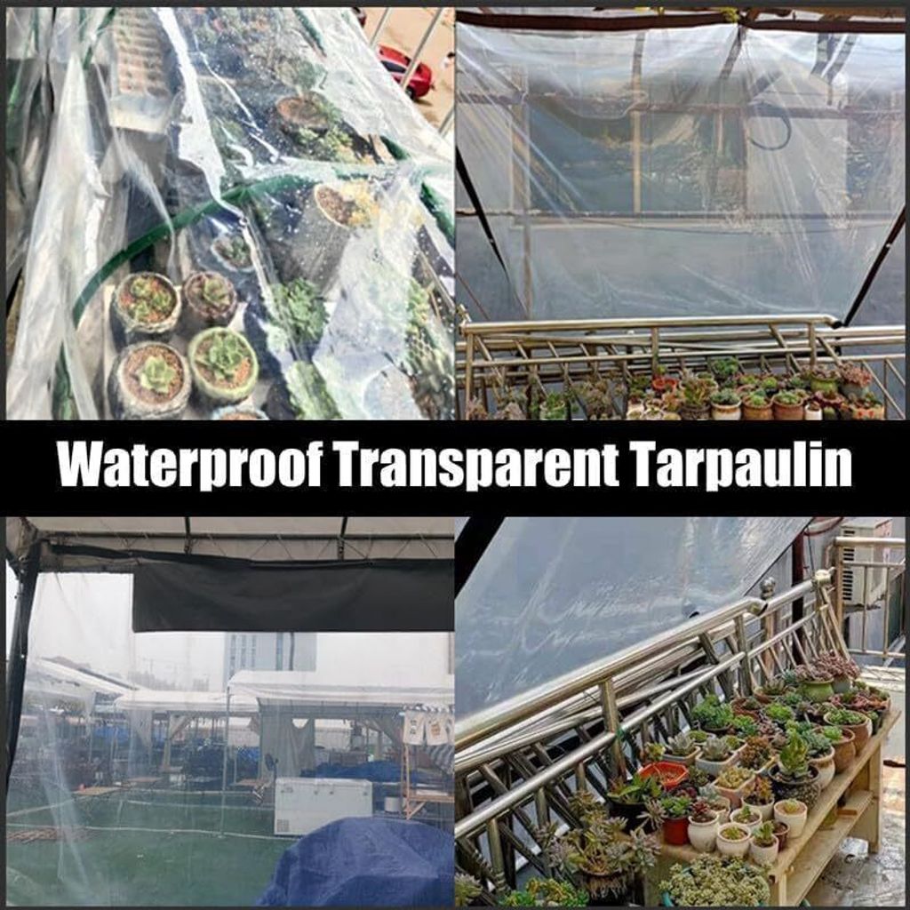 Transparent Plane mit ösen 3mx3m, Abdeckplane Wasserdicht, Produktbild 9
