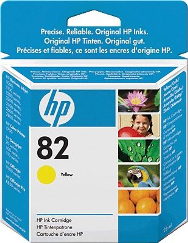 HP 82 - CH568A - Inktcartridge / Geel (28 ml)