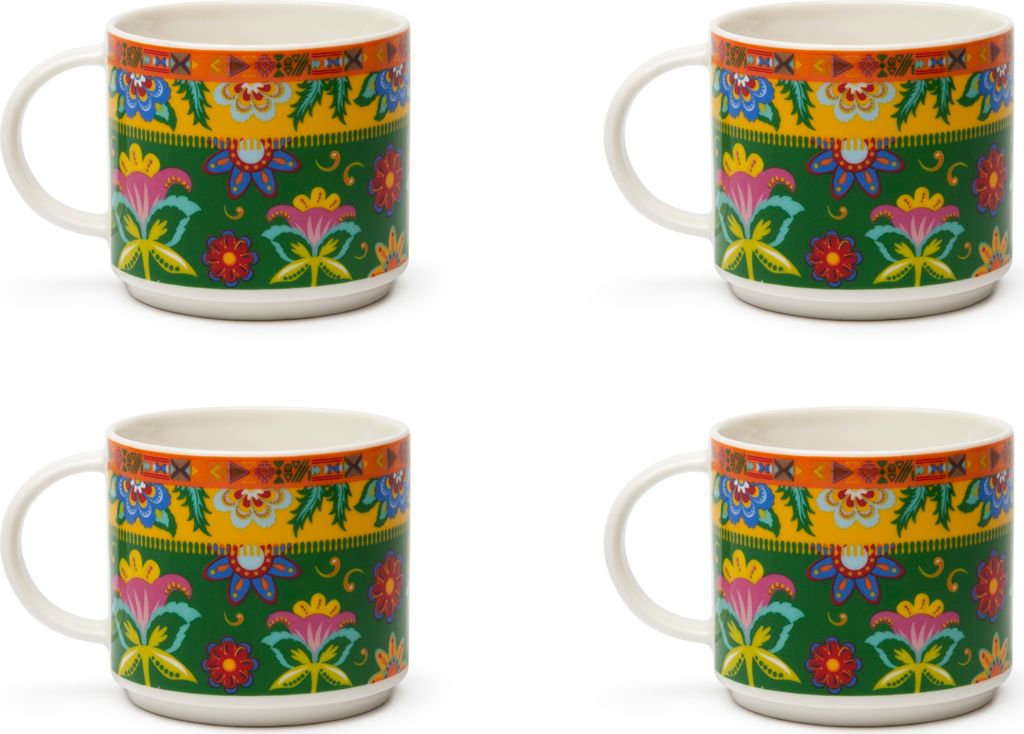 Excelsa Set Von 4 Teatassen Gipsy Soul Porzellan 29 cl Bunt