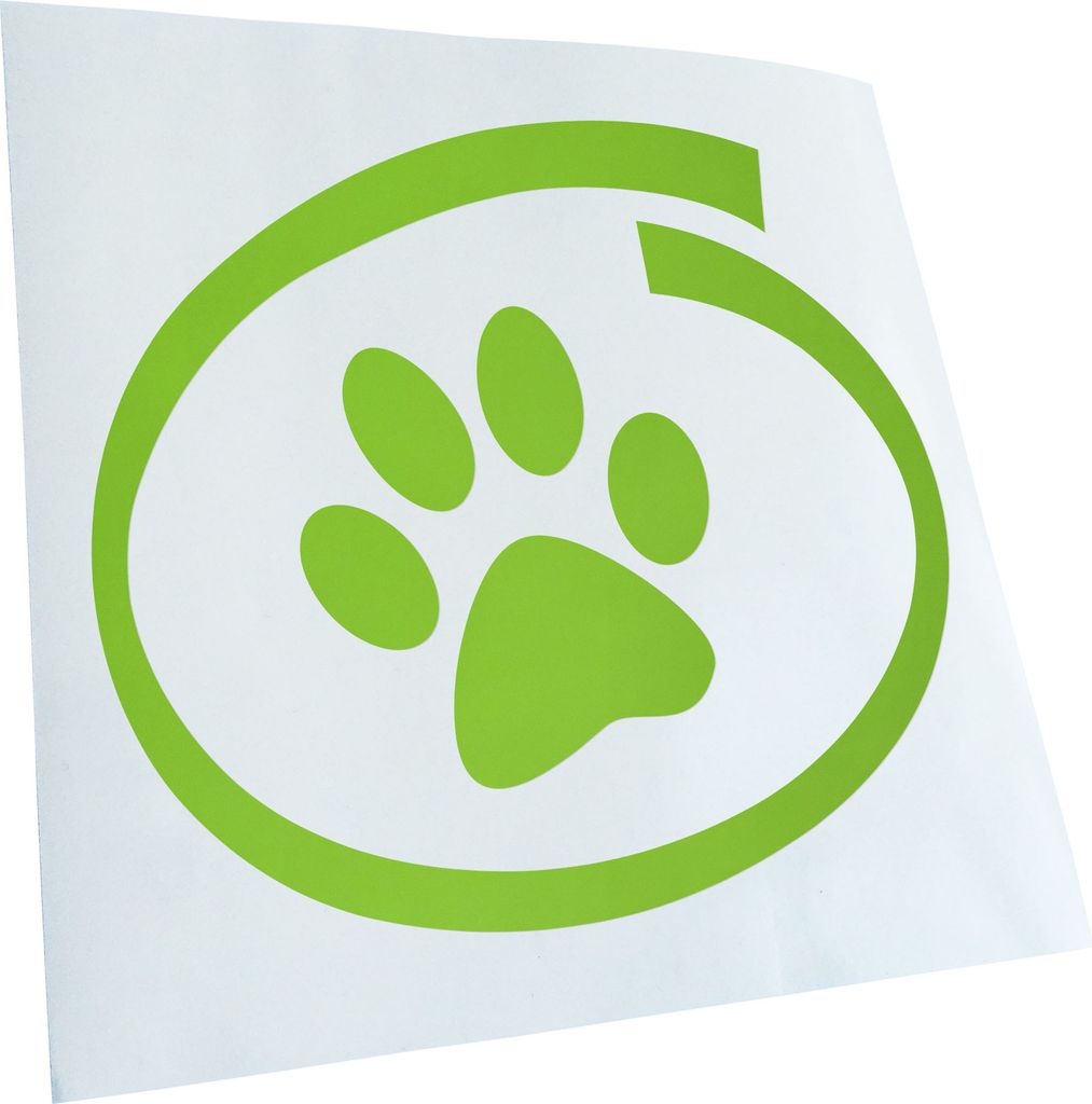 Kiwistar - Autoaufkleber - lindgrün - 60 x 55 cm - Hund - Katze Inside - Heckscheibenaufkleber - Aufkleber für Auto Kfz Fahrrad, LKW, Truck Mofa