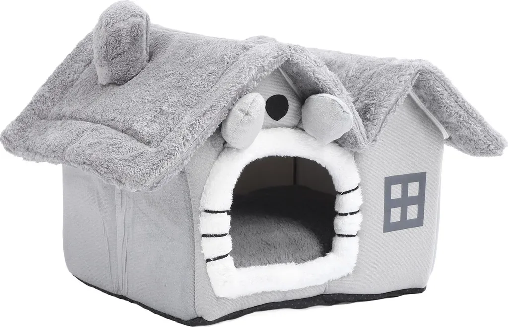 Lit Chat Amovible et Lavable avec Coussin Moelleux en Éponge Respirante