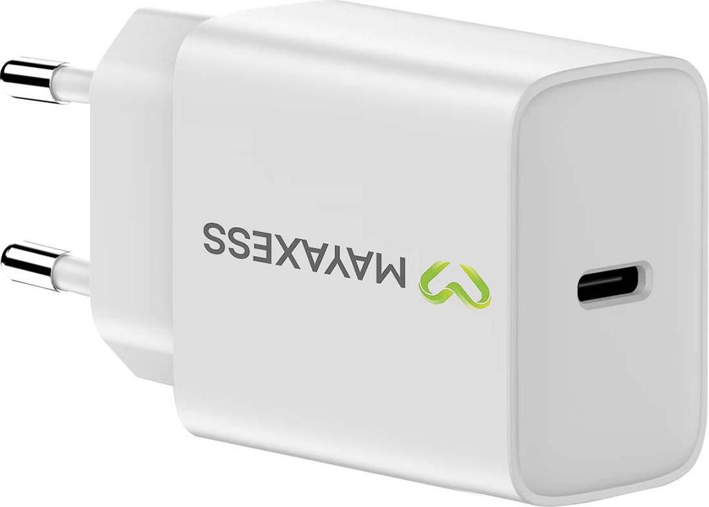 Mayaxess, USB-C Schnellladegerät 20W für Samsung Galaxy S25, Weiß