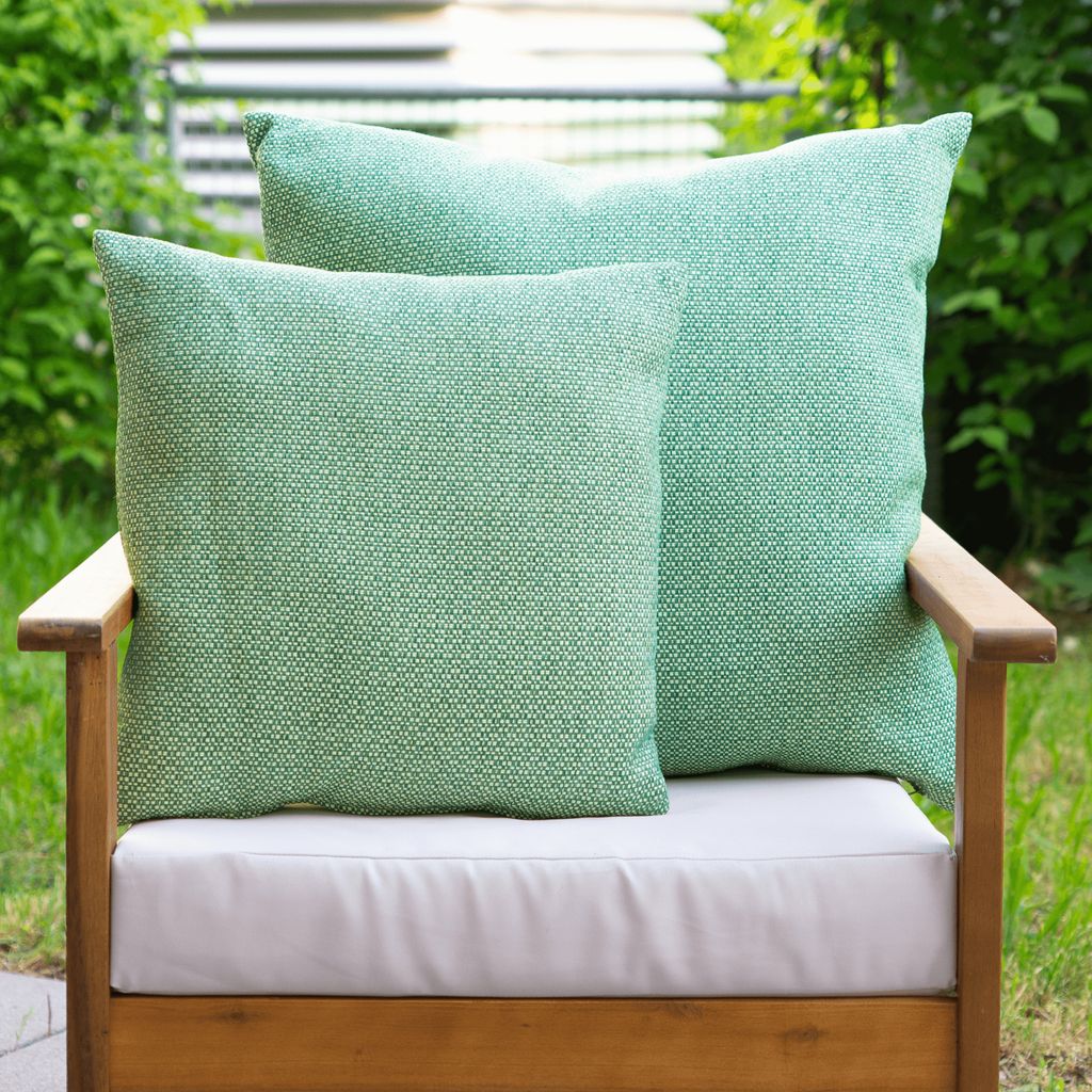 Lountex - Outdoor Kissen Wetterfest - Garten Dekokissen 45x45 cm | Wasserdicht - Schmutzabweisend - UV-Beständig - Abriebfest | Frühlings-Grün