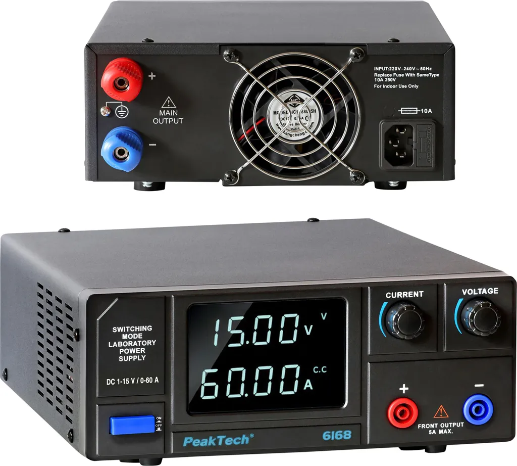 Alimentation à découpage de précision PeakTech P 6168 pour banc de test
