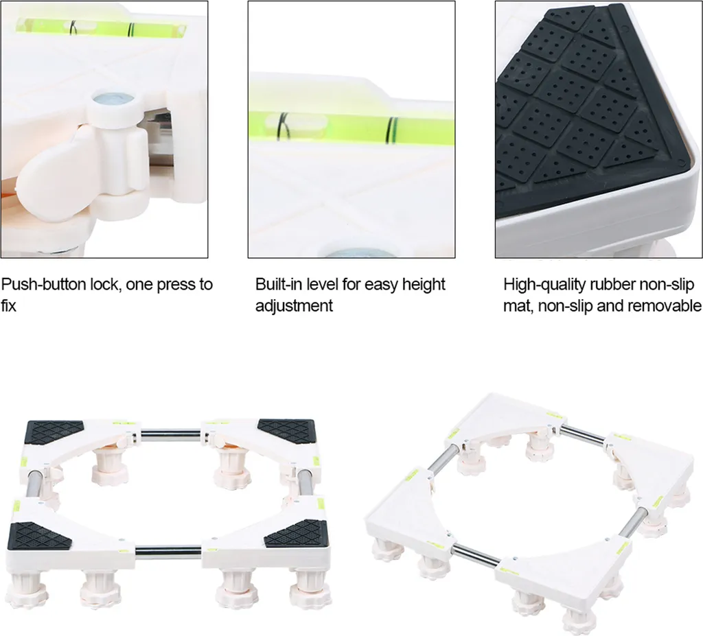 Support Lave-linge Antivibration à Roulettes - Base Mobile Extensible - 7