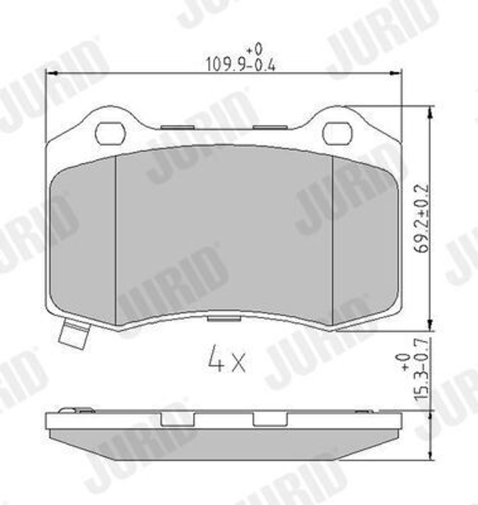 JURID Bremsbeläge Satz Hinten für SEAT Leon SC (5F5) 573623J