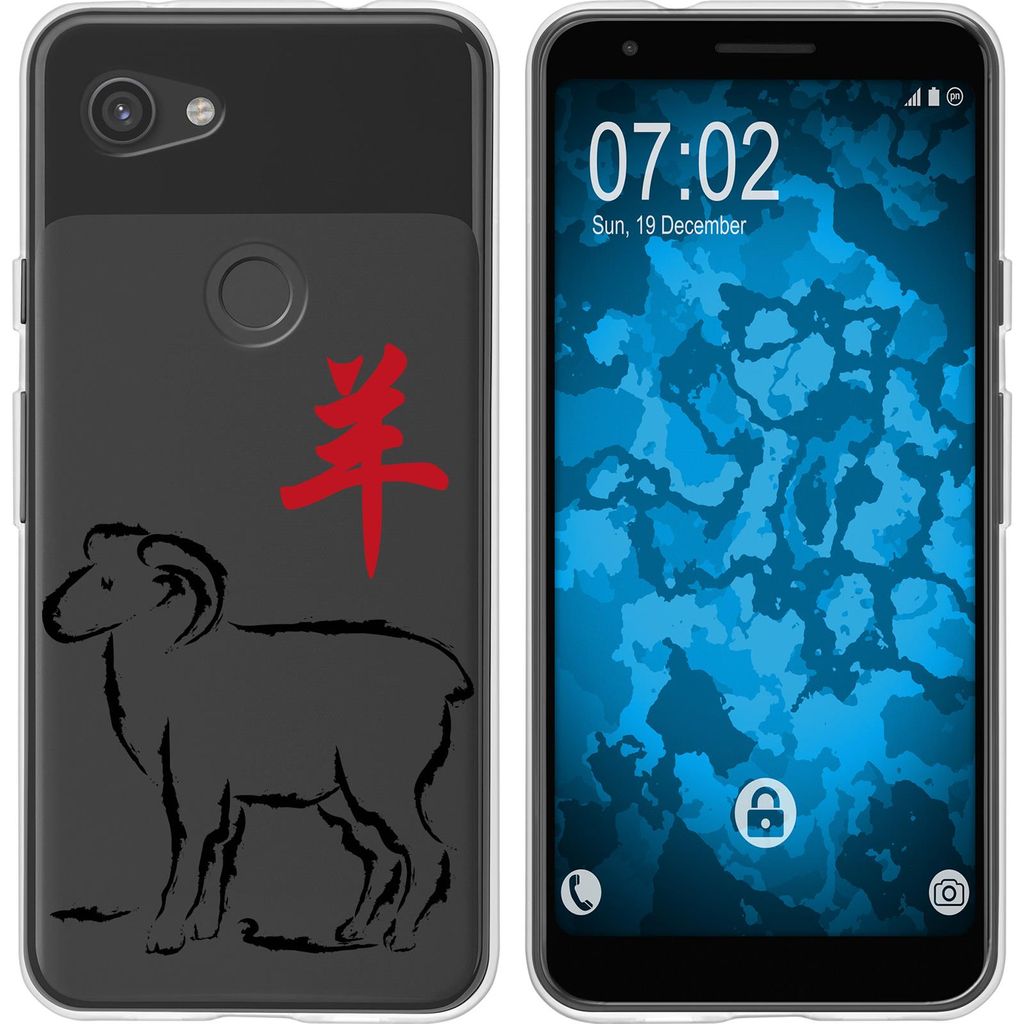 PhoneNatic Case kompatibel mit Google Pixel 3a Silikon-Hülle Tierkreis Chinesisch M8