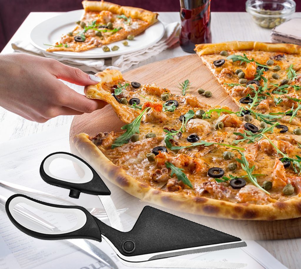 Forbici per pizza in acciaio inox - Impugnature con Immagine del prodotto 