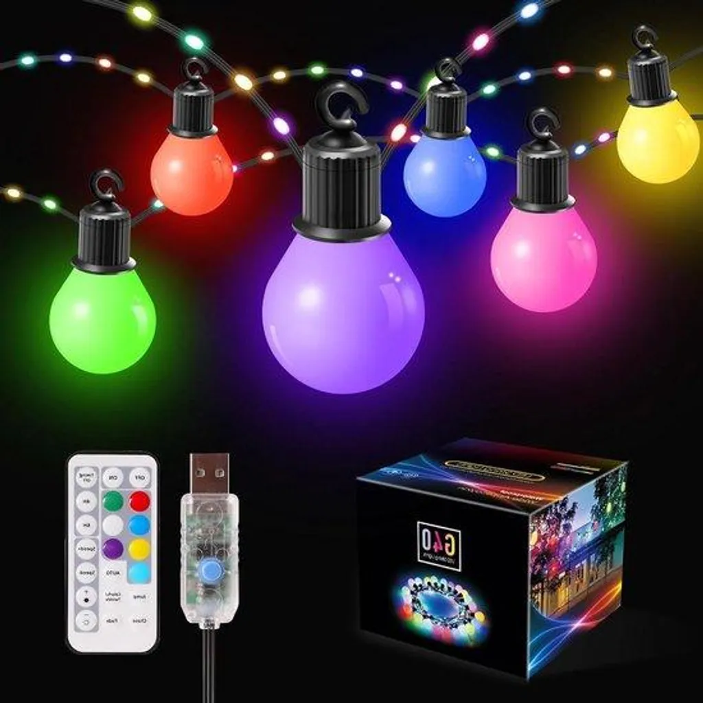 Guirlande lumineuse USB 125m RGB étanche : la solution pour grands jardins