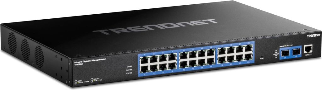 TRENDnet TI-RG262i Rackmount Switch, 26-Port Industrial Gigabit L2 Managed