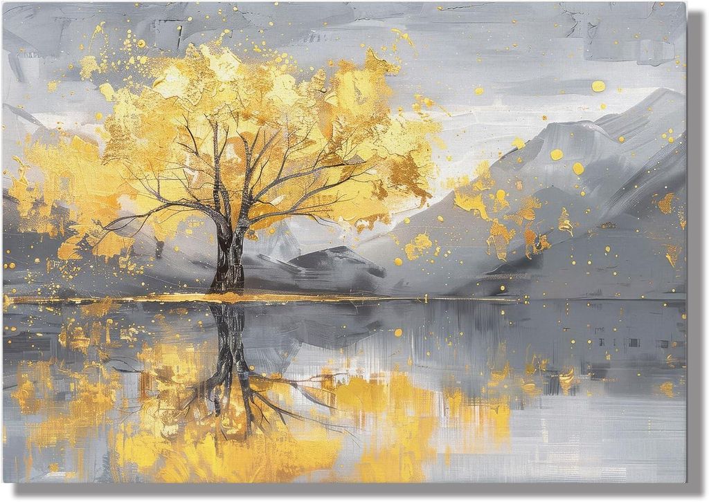 framed concept – Akustikbild – Schallabsorbierendes Leinwandbild – Geräuschdämmendes Bild für Büro, Wohnzimmer & Konferenzraum – 60x40 ...