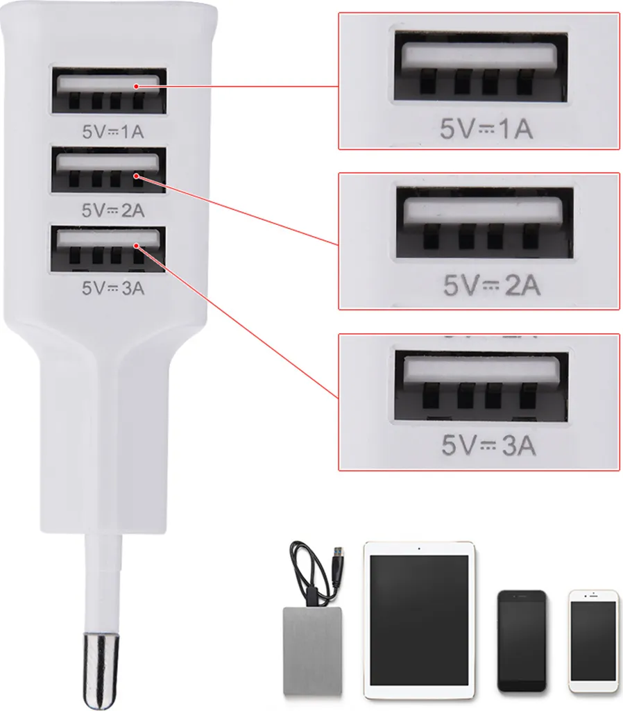Alimentatore USB Universale 3 Porte per Professionisti