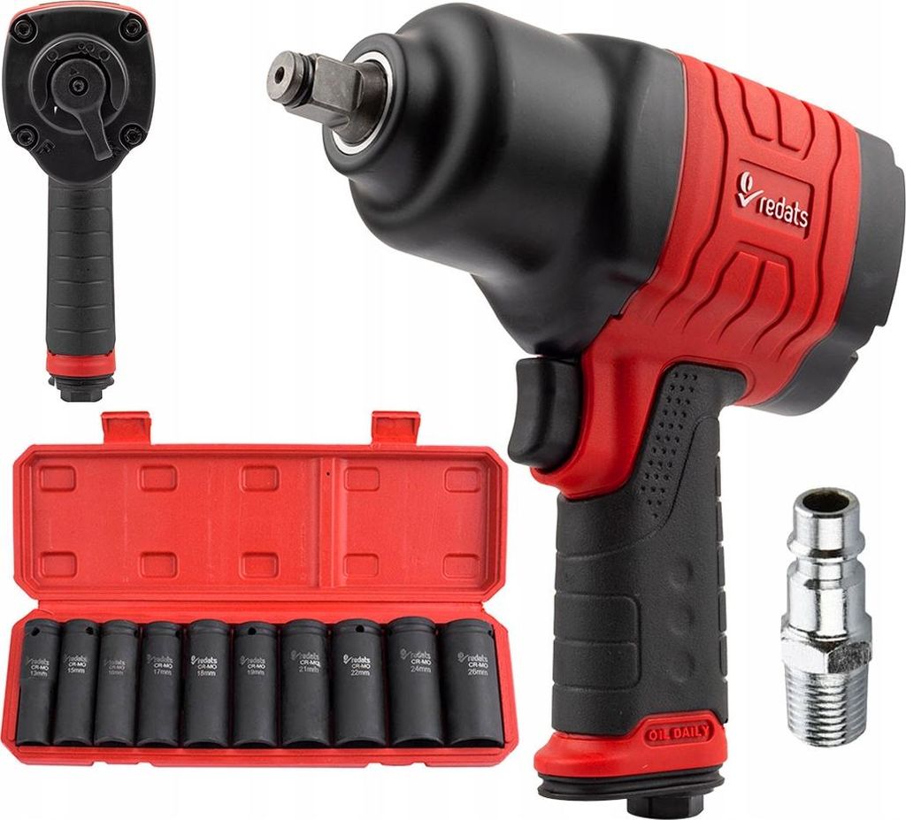 Pneumatischer Schraubenschlüssel Redats P-160 1500Nm + 10 1/2 Einschlagsteckschlüssel Für Schrauben