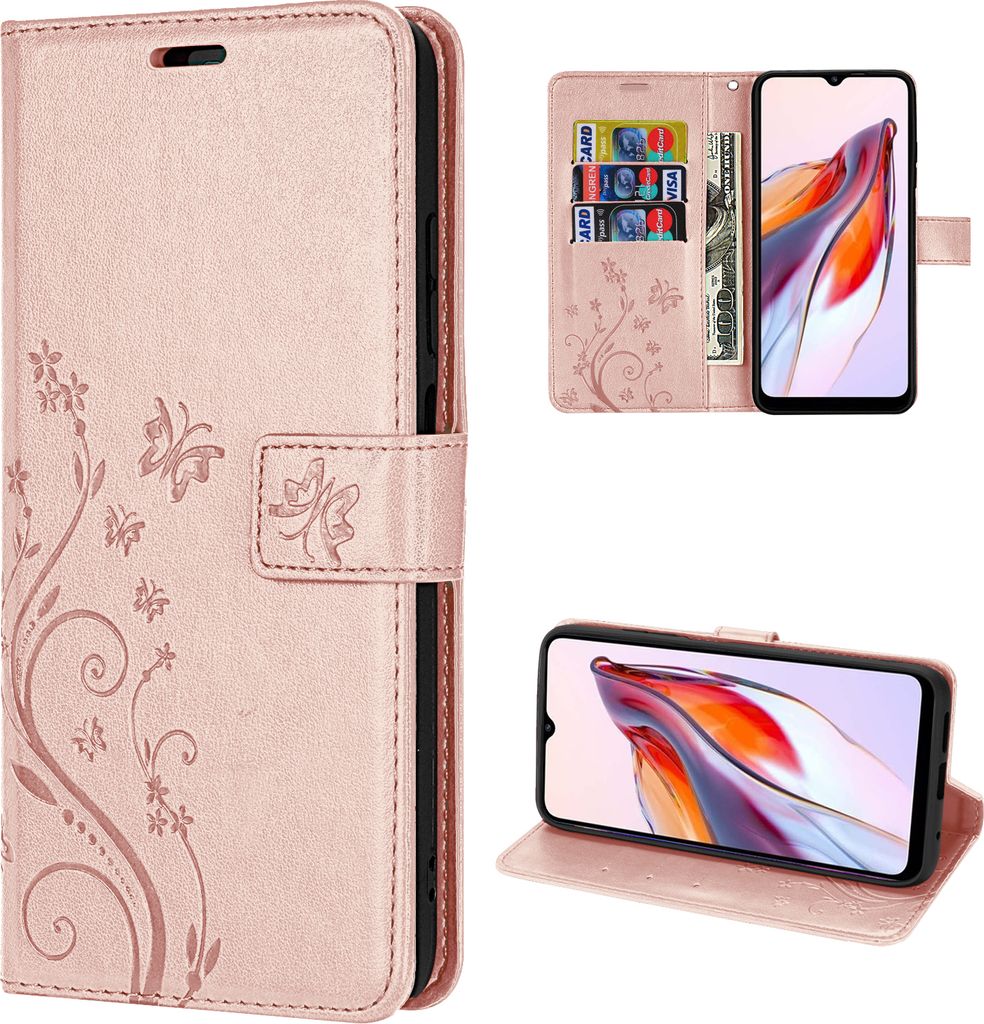 Hülle Xiaomi Redmi 12C, Handy Tasche Handyhülle Flip Wallet Produktbild 