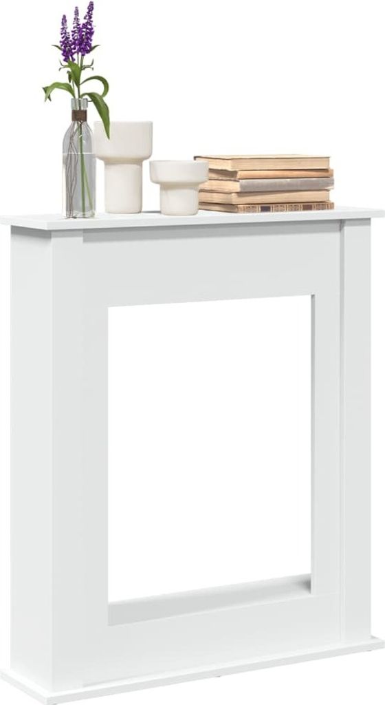 "2026 Promotion" Kaminumrandung Weiß 75x20x87,5 cm Holzwerkstoff - Sonstiges Kaminzubehör CC31416