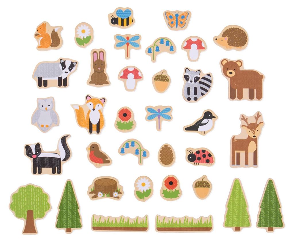 Bigjigs Toys Magneti per animali della foresta Immagine del prodotto 