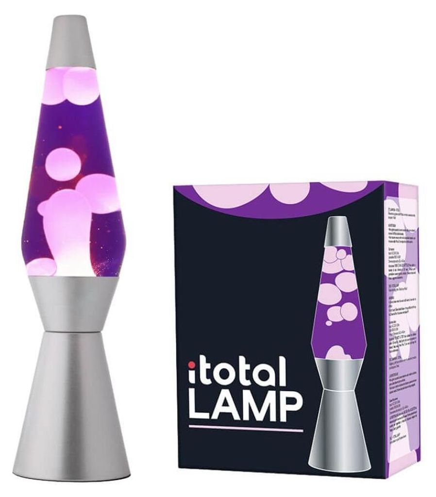 Lavalampe Spaceship Silber / Lila Produktbild 