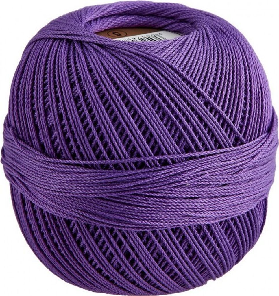 Elisa Häkelgarn,Filethäkelgarn,50g/200m,100% Baumwolle, Stärke 5, für Tischdecken,Vorhänge,NS 1,75-2.0 mm 8598 lila