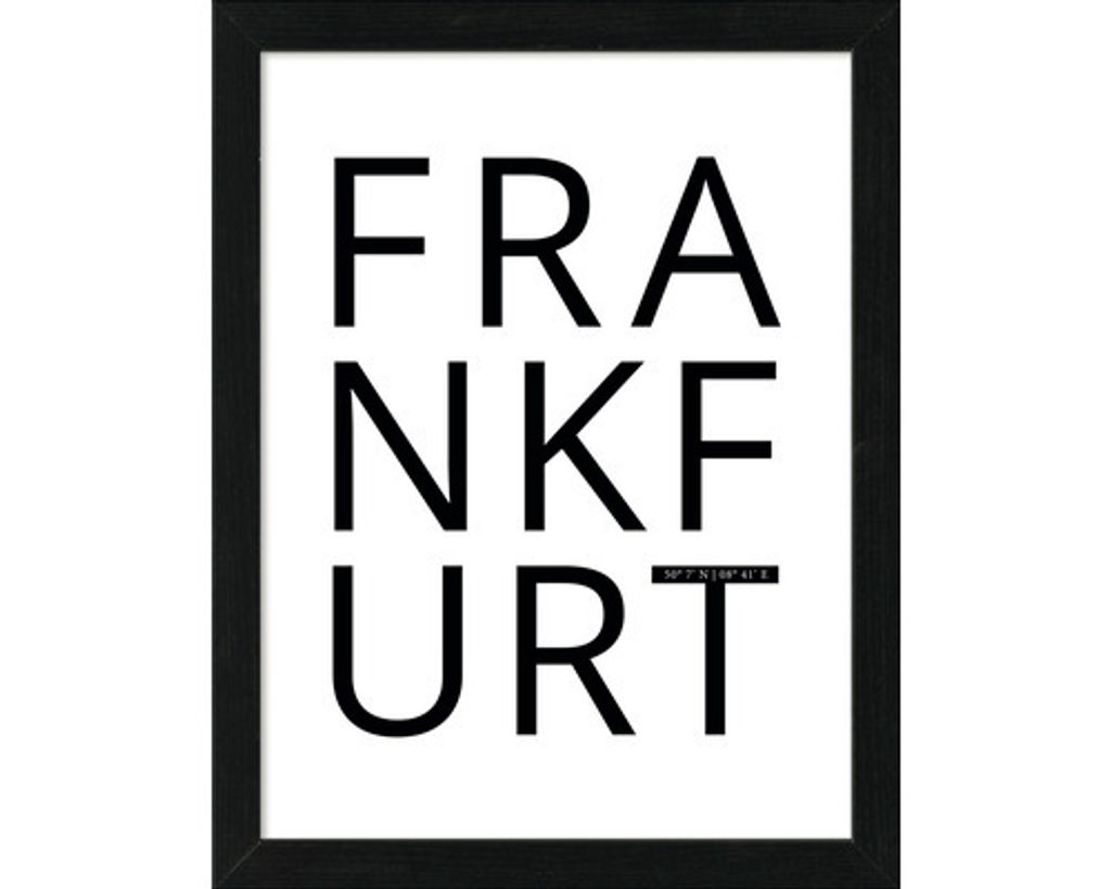 Gerahmtes Bild Frankfurt Letters simple II 33x43 cm
