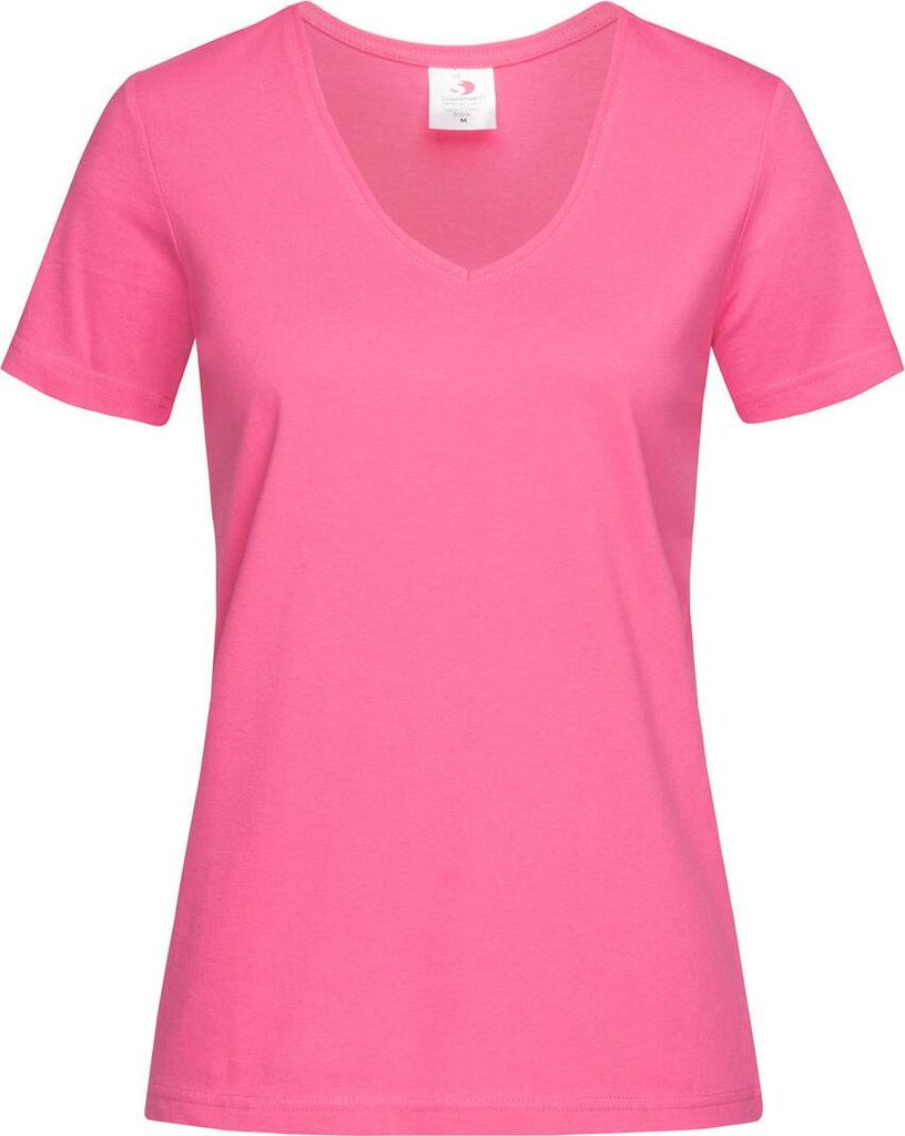 Stedman ST2700 | Classic V-Neck Damen T-Shirt - Farbe: Sweet Pink - Größe: XL
