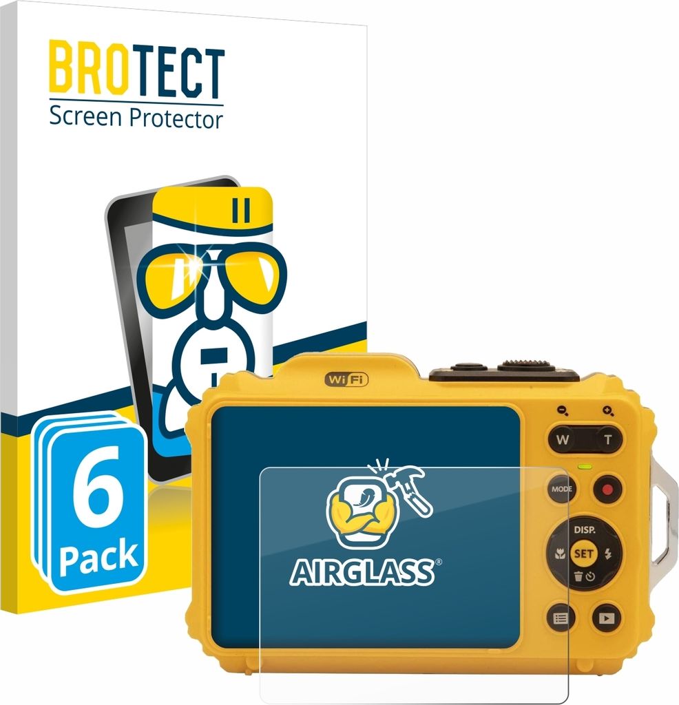 6x BROTECT Schutzglas für Kodak Pixpro WPZ2 Schutzfolie Panzer Folie Glas Display Schutz klar