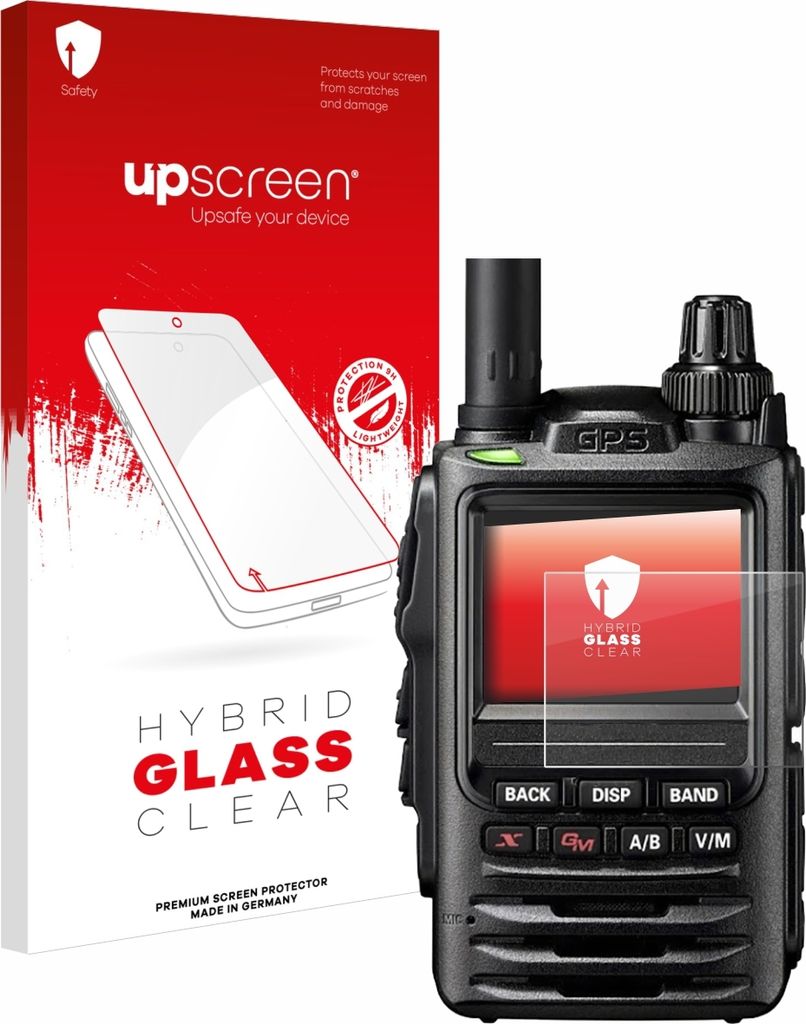 upscreen Schutzglas für Yaesu FT-3D / FT-5DE Schutzfolie Panzer Folie Glas Display Schutz klar