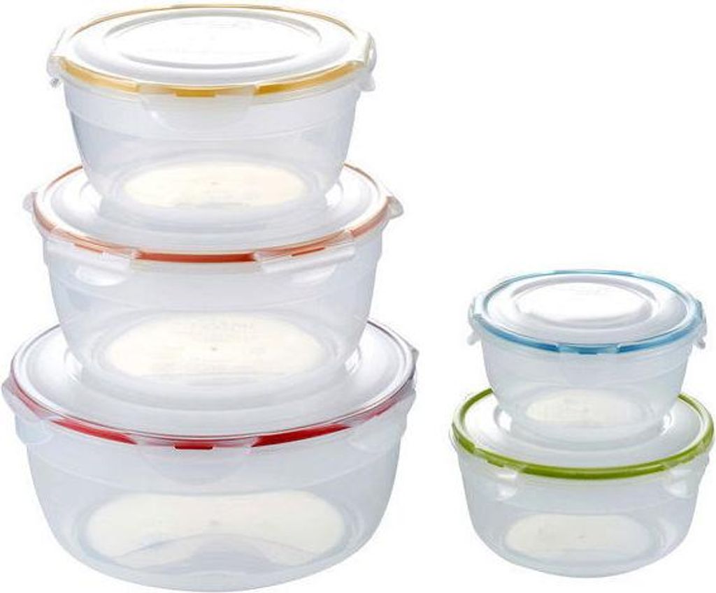 LocknLock Set Lebensmittelgläser 5 Stück rund Produktbild 