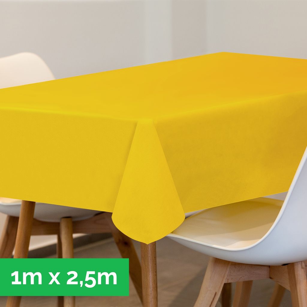 Tischdecke aus stoffähnlichem Vlies, 1m x 2,50m Gelb,  100 Produktbild 
