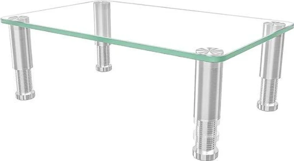 Support écran ergonomique en verre pour soulager le cou et le dos au bureau
