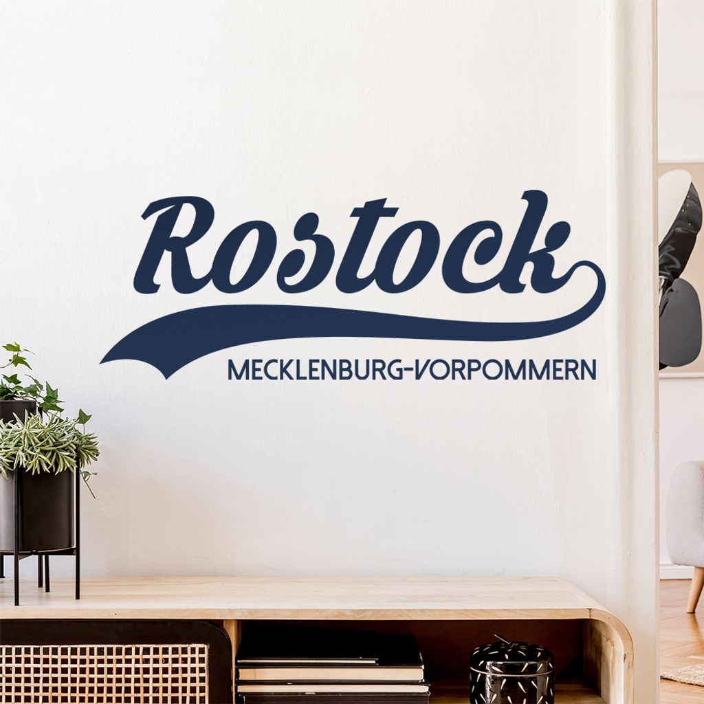 Rostock Mecklenburg-Vorpommern Wandtattoo Wandaufkleber Wall Sticker - Dekoration, Küche, Wohnzimmer, Schlafzimmer, Badezimmer