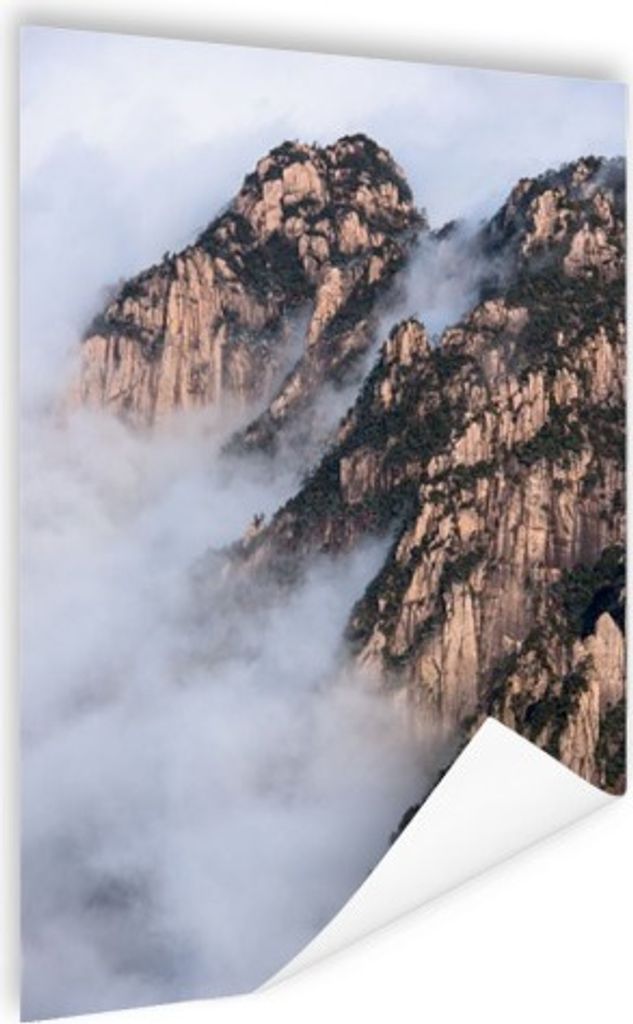 MuchoWow Poster Nebel in den Bergen 60x90 cm - Wanddekoration