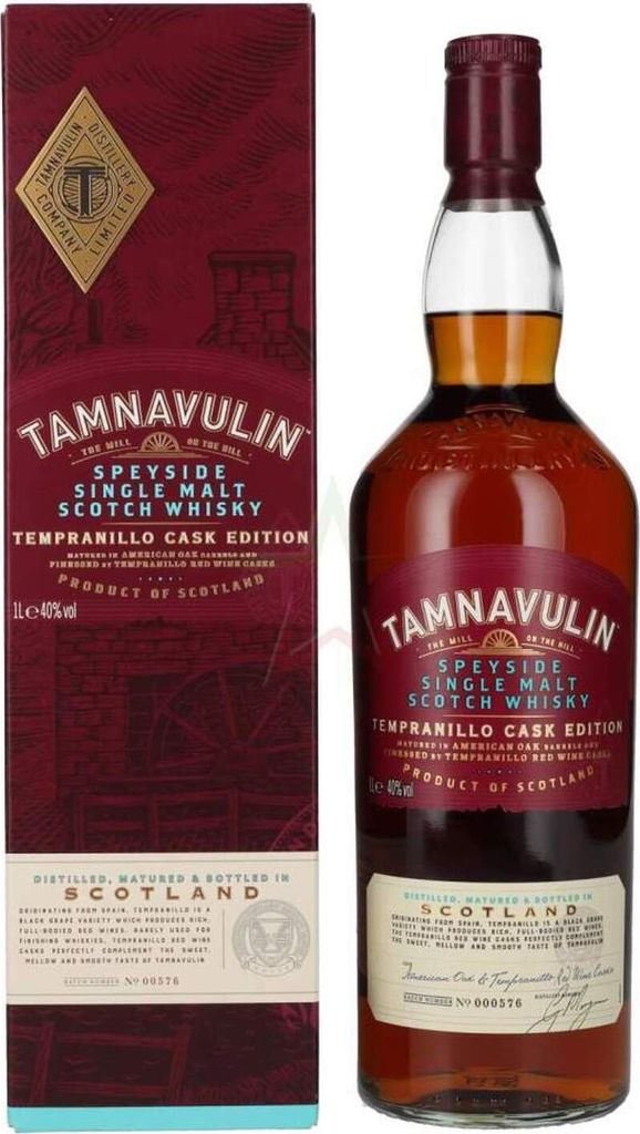 Tamnavulin TEMPRANILLO CASK Speyside Single Malt Scotch Whisky 40 % 1,00 lt.