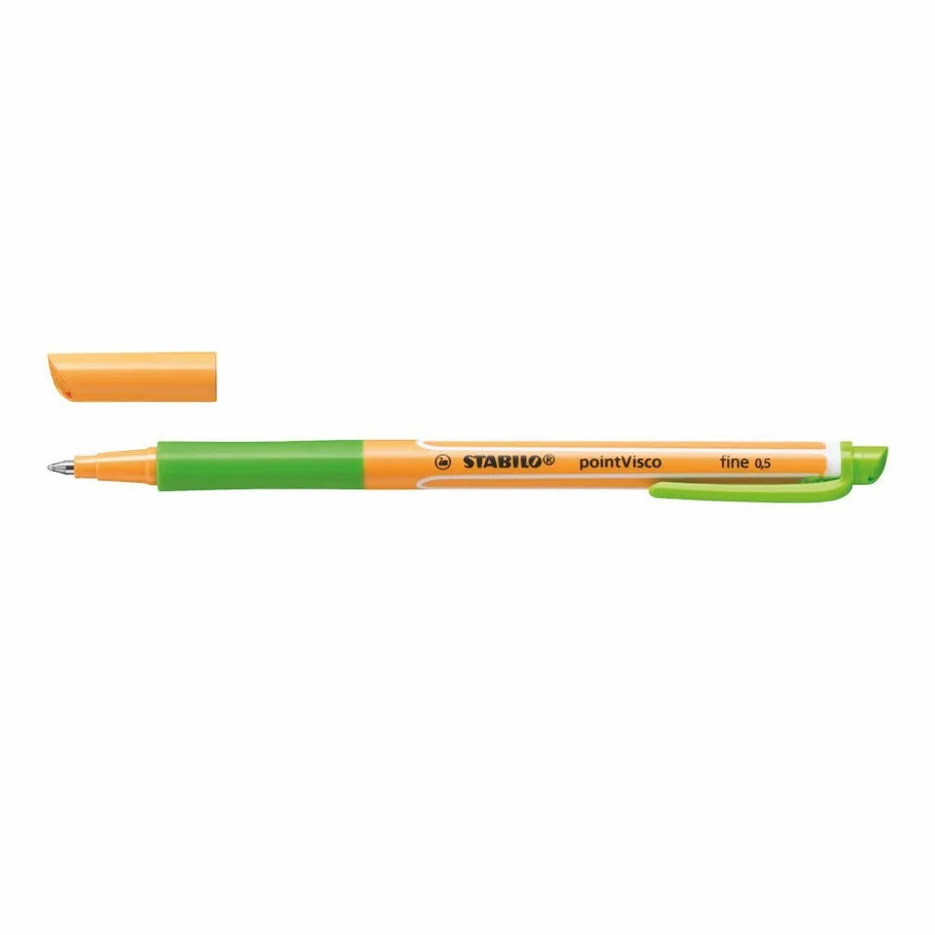 Stylo Prise de Notes Rapide STABILO pointVisco Roller Gel Vert Clair Pro - 3