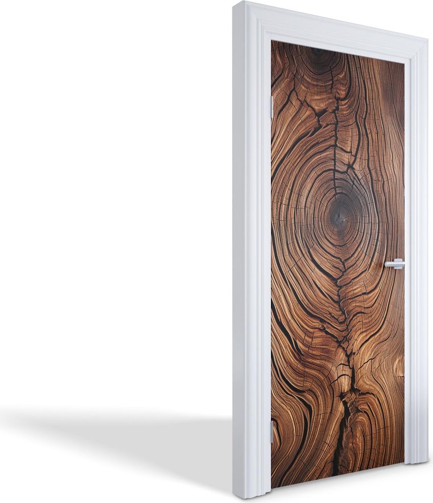 Innentür Folie Modern Selbstklebende Wandsticker Personalisiert - Holzmaserung - 85 x 205 cm