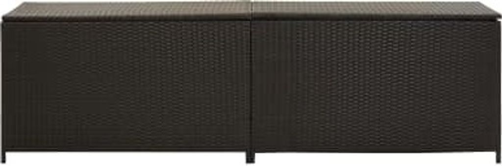 Braun Gartenbox Poly Rattan 200x50x60 cm