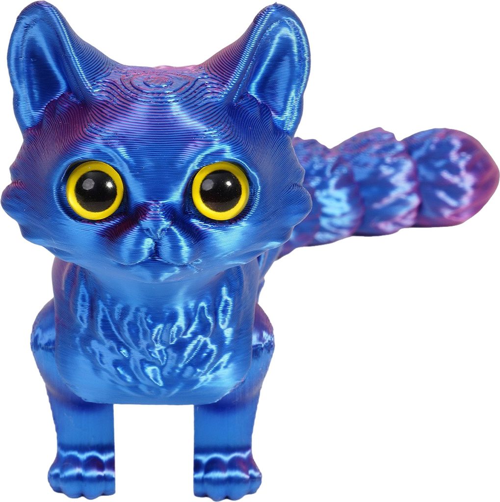 3D-gedrucktes Katzenspielzeug, flexible Gelenke, artikuliertes Katzenmodell für Erwachsene, 3D-gedruckte Tiere, Zappelspielzeug für die Dekoratio...