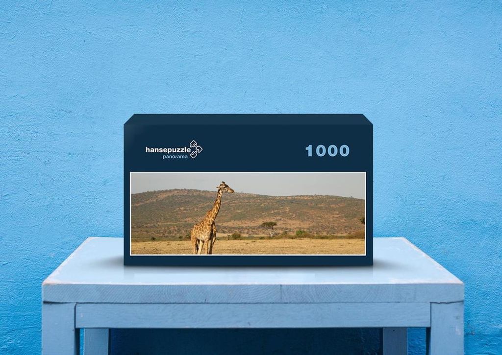 hansepuzzle 79109 - Giraffe Puzzle, 1050 Teile, Natur, 60,0 x 46,0cm mit hochwertiger Aufbewahrung, Kartonbox und wiederverschließbarem Beutel